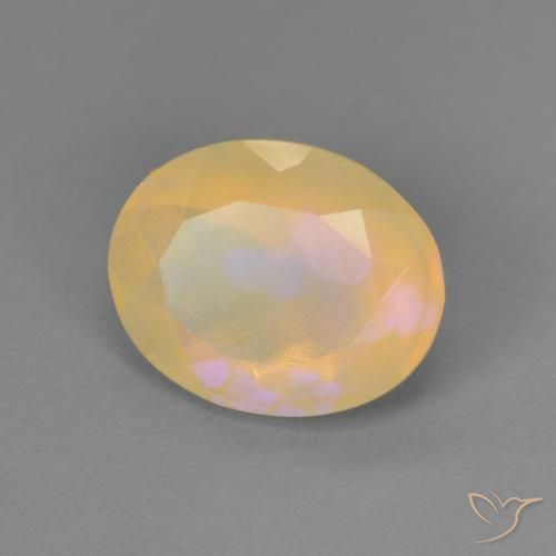 1.59ct Naturale Multicolore Opale, Ovale, Trasparente