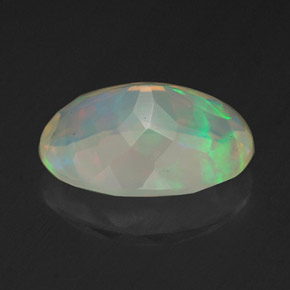Opale naturale multicolore da 1,67 ct, taglio ovale, trasparente