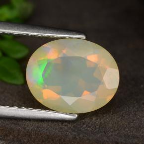 Opale naturale multicolore da 1,69 ct, taglio ovale, traslucido