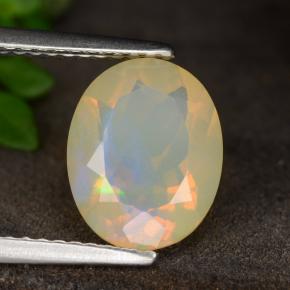Opale naturale multicolore da 1,69 ct, taglio ovale, traslucido