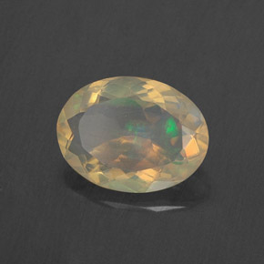 Opale naturale multicolore da 1,34 ct, taglio ovale, trasparente