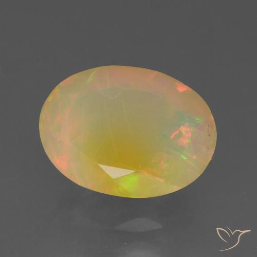 1.81ct Naturale Multicolore Opale, Ovale, Traslucido
