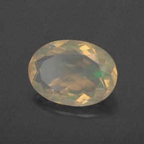 Opale naturale multicolore da 1,72 ct, taglio ovale, trasparente