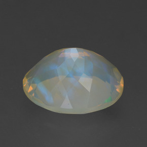 Opale naturale multicolore da 1,68 ct, taglio ovale, trasparente