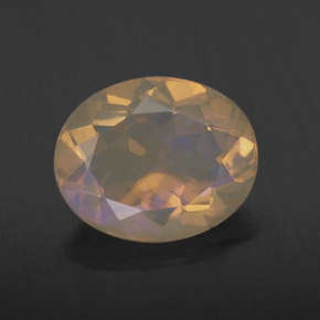 Opale naturale multicolore da 1,88 ct, taglio ovale, trasparente