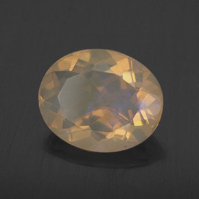Opale naturale multicolore da 1,88 ct, taglio ovale, trasparente