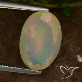 Opale Multicolore naturale da 1.83 ct, Ovale, Trasparente