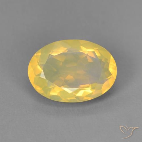 Opale naturale multicolore da 1,45 ct, taglio ovale, trasparente