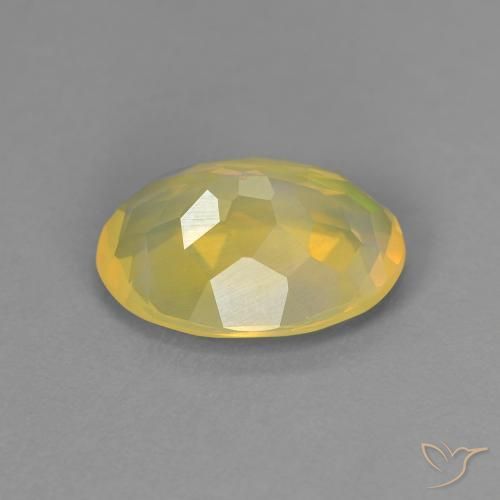 Opale naturale multicolore da 1,45 ct, taglio ovale, trasparente