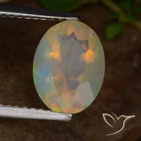 Opale Multicolore naturale da 1.53 ct, Ovale, Trasparente