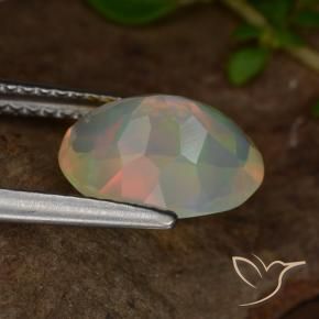 Opale Multicolore naturale da 1.53 ct, Ovale, Trasparente