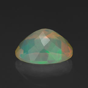 Opale naturale multicolore da 1,96 ct, taglio ovale, trasparente