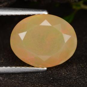 Opale naturale giallo da 2,07 ct, taglio ovale, traslucido