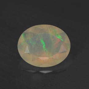 Opale naturale multicolore da 1,27 ct, trasparente, trasparente/traslucido