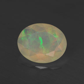Opale naturale multicolore da 1,27 ct, trasparente, trasparente/traslucido
