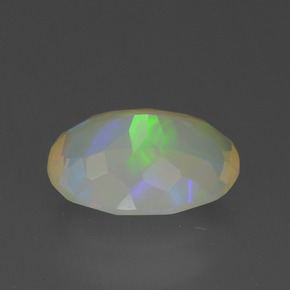 Opale naturale multicolore da 1,64 ct, taglio ovale, trasparente