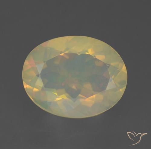 1.59ct Naturale Multicolore Opale, Ovale, Trasparente