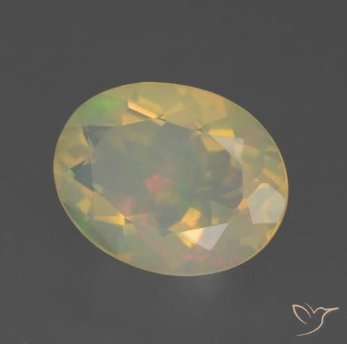 Opale Multicolore naturale da 1.59 ct, Ovale, Trasparente