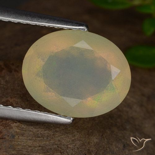 1.42ct Naturale Multicolore Opale, Ovale, Traslucido