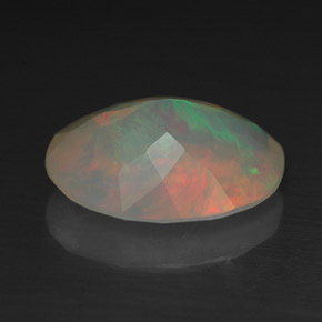 Opale naturale multicolore da 1,74 ct, taglio ovale, trasparente