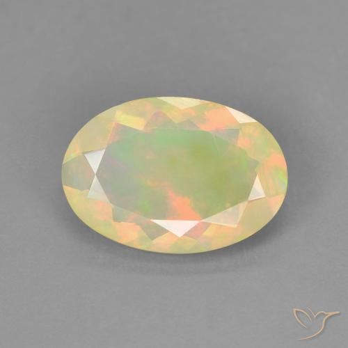 1.41ct Naturale Multicolore Opale, Ovale, Trasparente
