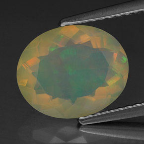 Opale naturale multicolore da 2,18 ct, trasparente, trasparente/traslucido