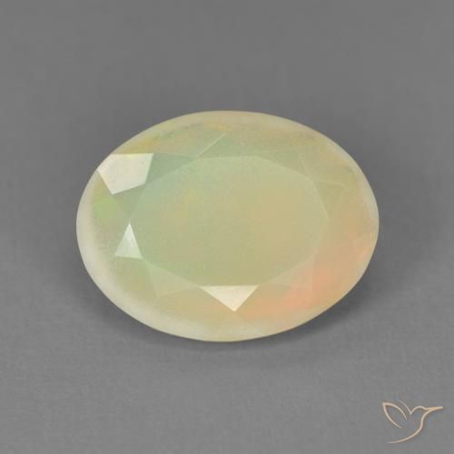 1.96ct Naturale Multicolore Opale, Ovale, Traslucido