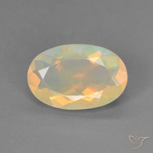 1.42ct Naturale Multicolore Opale, Ovale, Trasparente