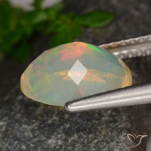 Opale Multicolore naturale da 1.42 ct, Ovale, Trasparente