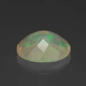 Opale naturale multicolore da 1,37 ct, taglio ovale, trasparente