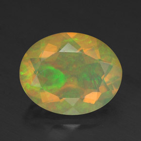 Opale naturale multicolore da 1,52 ct, trasparente, trasparente/traslucido