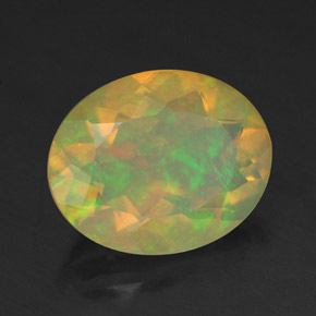 Opale naturale multicolore da 1,52 ct, trasparente, trasparente/traslucido