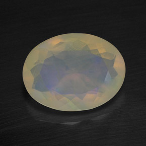 Opale naturale multicolore da 2,28 ct, taglio ovale, trasparente