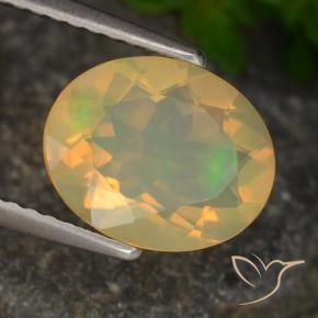 Opale Multicolore naturale da 1.54 ct, Ovale, Trasparente