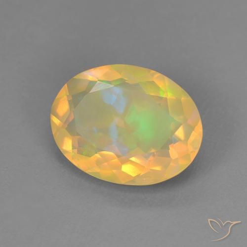 Pietra preziosa opale ovale da 1,69 carati, Opale certificato sciolto dall'Etiopia, Gemma naturale non trattata, 11,1 x 8,4 mm, Photo A