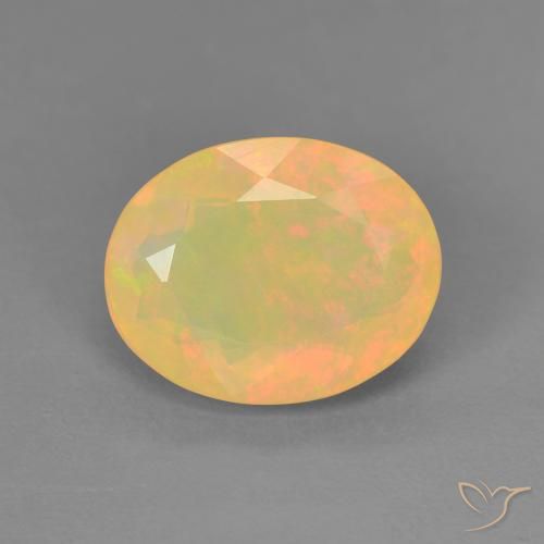 1.75ct Naturale Multicolore Opale, Ovale, Traslucido