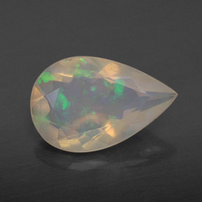 Opale naturale multicolore da 1,60 ct, trasparente, trasparente/traslucido