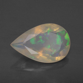 Opale naturale multicolore da 1,60 ct, trasparente, trasparente/traslucido