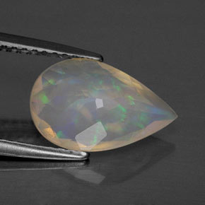 Opale naturale multicolore da 1,60 ct, trasparente, trasparente/traslucido