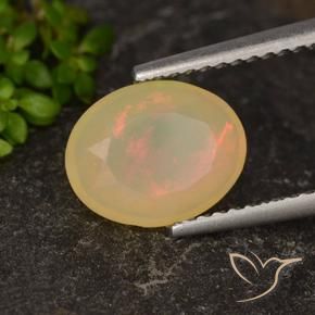Opale Multicolore naturale da 1.34 ct, Ovale, Traslucido