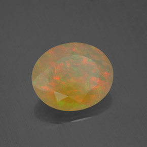 Opale naturale multicolore da 2,16 ct, trasparente, trasparente/traslucido