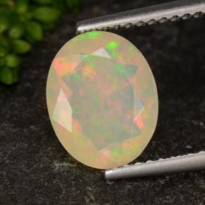 Opale naturale multicolore da 1,35 ct, trasparente, trasparente/traslucido