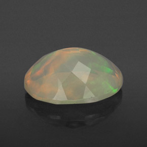 Opale naturale multicolore da 1,59 ct, taglio ovale, trasparente