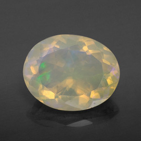 Opale naturale multicolore da 2,34 ct, trasparente, trasparente/traslucido