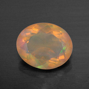 Opale naturale multicolore da 1,64 ct, taglio ovale, trasparente
