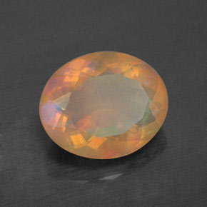 Opale naturale multicolore da 1,64 ct, taglio ovale, trasparente