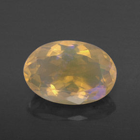 Opale naturale multicolore da 1,62 ct, taglio ovale, trasparente