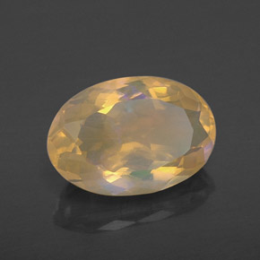 Opale naturale multicolore da 1,62 ct, taglio ovale, trasparente