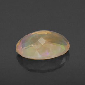 Opale naturale multicolore da 1,62 ct, taglio ovale, trasparente