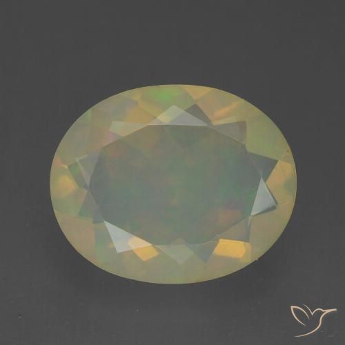 1.71ct Naturale Multicolore Opale, Ovale, Trasparente